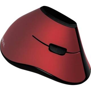 LogiLink Ergonomic vertical mouse wireless 2.4 GHz red - Vertical mouse - Optisk - 5 knapper - Rød