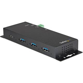 STARTECH 4 port USB-C hub 10Gbit/s - Metal industrial USB Type-C hub - 3xA/1xC ESD - USB-C or USB-A host