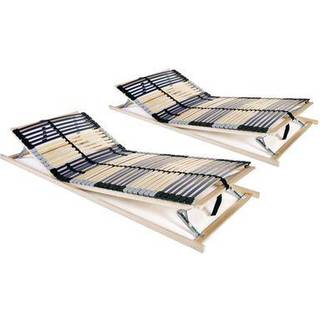 lamelbunde til seng 2 stk. 42 lameller 7 zoner 80 x 200 cm