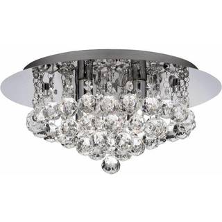 Hanna loftlampe, krom, glaskrystalkugler, 35 cm