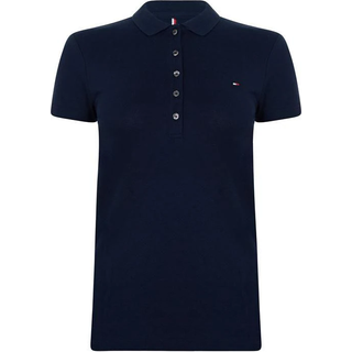 Tommy Hilfiger Heritage slim fit dame polo - Navy - Str. L - Modish.dk