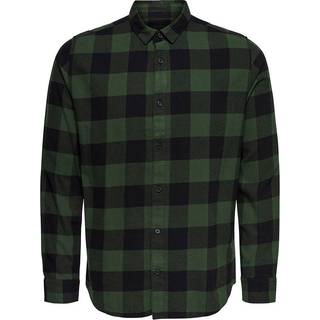 ONLY & SONS Gudmund LS Checked Shirt Forest Night
