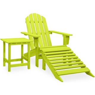 Adirondack-Havestol Med Fodstøtte Og Bord Massivt Grantræ - Grå