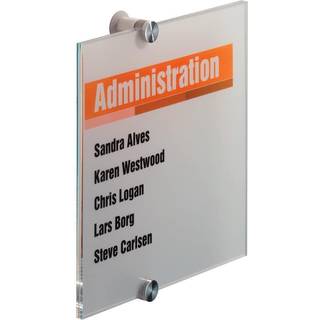 Durable Crystal sign 210x210mm klar.