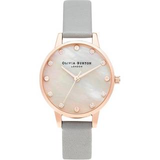 Olivia Burton OB16SE12 Classics Grey Leather Strap Watch - W2894