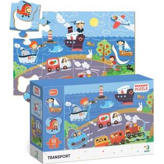 Dodo: Køretøjer på stranden puslespil med aftagelige brikker - 18 stykker