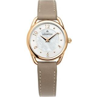 Herbelin 17497PR29GR Equinoxe Taupe Leather Strap Watch - W03123