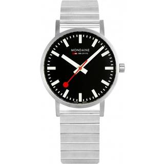 Mondaine Classic Quartz Black Dial Stainless Steel Bracelet Ladies Watch A660.30314.16SBW