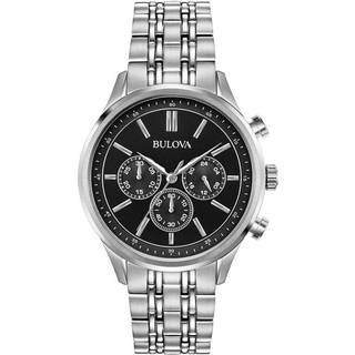 Bulova 96A211 Sort/Stål Ø42 mm