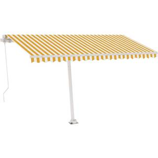 fritstående markise 400x350 cm manuel betjening cremefarvet