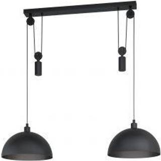 Winkworth pendellampe, sort, længde 118 cm, metal, 2 lyskilder.