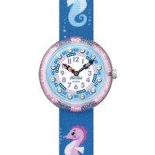 Flik Flak Cavalluccio Two Tone Dial Blue Textile Strap Childrens Watch FBNP181