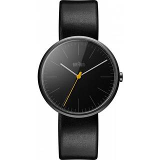 Braun Classic Quartz Black Dial Black Leather Strap Men’s Watch BN0172BKBKG