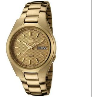 Seiko 5 Automatic Self Wind Gold Dial Gold PVD Steel Bracelet Men's Watch SNK610K1