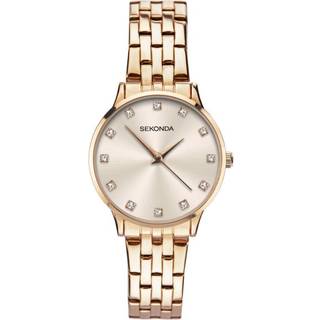 Sekonda Classic Quartz Rose Gold Dial Rose Gold PVD Stainless Steel Bracelet Ladies Watch 2961