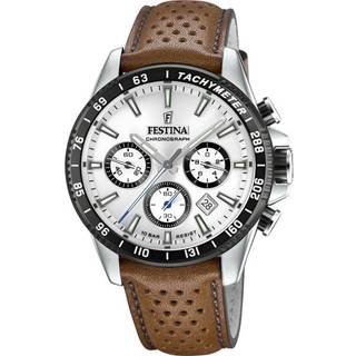Festina F20561-1 Timeless Sølvfarvet/Læder Ø45 mm