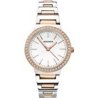 Sekonda Quartz White Dial Stainless Two Tone Bracelet Ladies Watch 40078