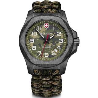 Victorinox I.N.O.X. Carbon Limited Edition Quartz Movement Green Dial Textile Bracelet Watch 241927.1