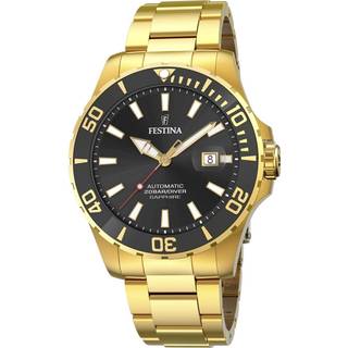 Festina Automatic Diver herreur i guldfarvet med sort urskive