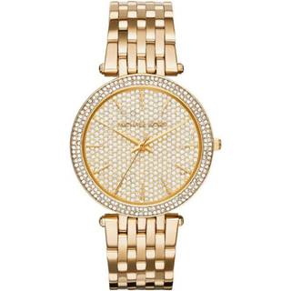 Michael Kors Darci damesur MK3438 Krystal pavé-urskive guldtonet rustfrit stålarmbånd