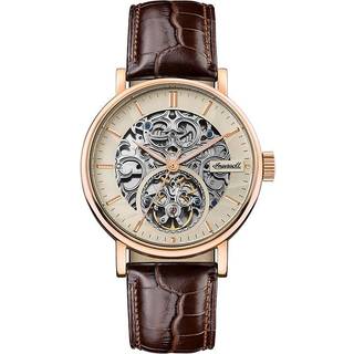 Ingersoll 1892 The Charles Automatic Men's Watch with Champagne Skeleton Dial and Brown Leather Strap - I05805