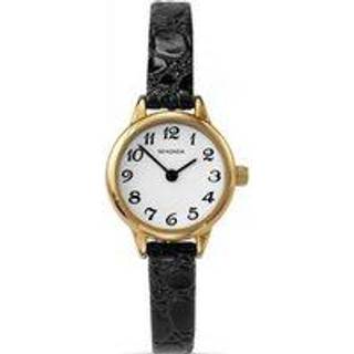 Sekonda Classic Quartz White Dial Black Leather Strap Ladies Watch 4473