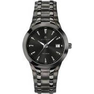 Accurist Quartz Black Dial Black IP Steel Bracelet Mens Watch 7178