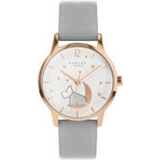 Radley RY2950A Rose Gold Plated Grey Leather Strap Watch - W51253