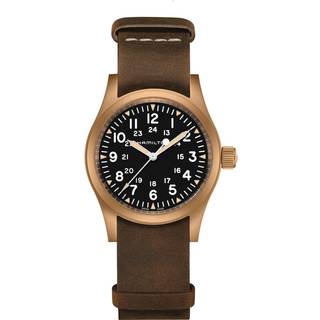 Hamilton H69459530 Khaki Field Sort/Læder Ø38 mm