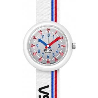 Flik Flak 3-2-1 Liftoff! Quartz Silver Dial White Recycled PET Strap Children's Watch FPNP094