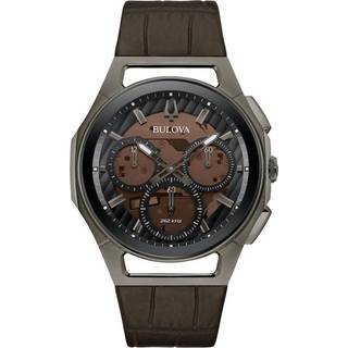 Bulova 98A231 Curv Sort/Læder Ø44 mm