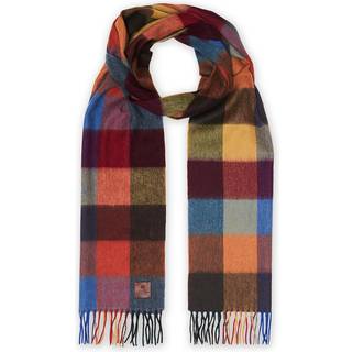 Amanda Christensen Merino Wool Block Check Scarf Multi
