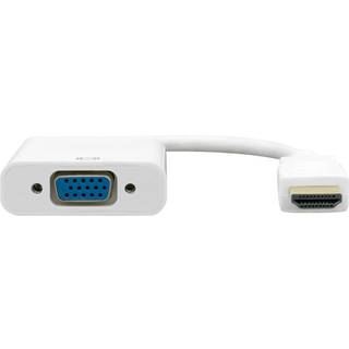 HDMI til VGA med lyd / Aktiv adapter - 1080p / 60H - Hvid