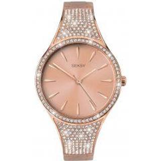 Seksy Quartz Rose Gold Dial Rose Gold PVD Stainless Steel Bracelet Ladies Watch 2669