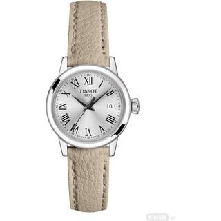 Tissot Classic Dream dameur i stål, sølv urskive med romertal og rem Ø28
