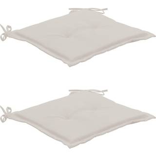 hynder til havestol 2 stk. 50x50x3 cm oxfordstof cremefarvet