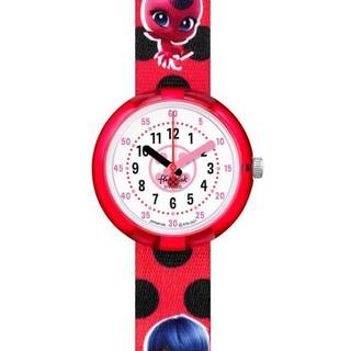 Flik-Flak Ladybug Quartz White Dial Red Plastic Strap Children's Watch FPNP106