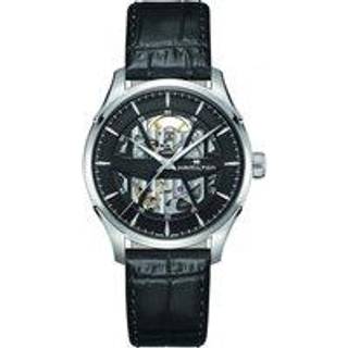 Hamilton Jazzmaster Automatic Black Skeleton Dial Black Leather Strap Men's Watch H42535780