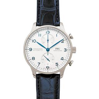 IWC Schaffhausen - Portugieser Automatic Chronograph 41mm Stainless Steel and Alligator Watch, Ref. No. IW371605 - Men - Silver