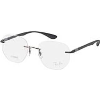 Ray - Ban Unisex RX8766 1000 Optiske stel Titanium Grå Transparent Geometrisk Normal