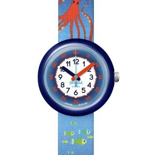Flik Flak Sea La Vie Quartz Two Tone Dial Blue PET Recycled Strap Children’s Watch FPNP086