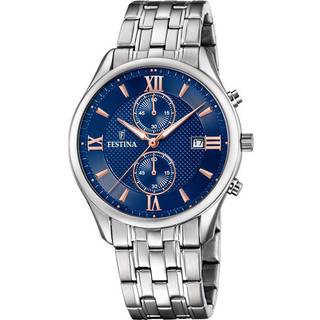 Herre Festina F6854/6 Sølv Ur - Stilfuldt Unisex Armbåndsur