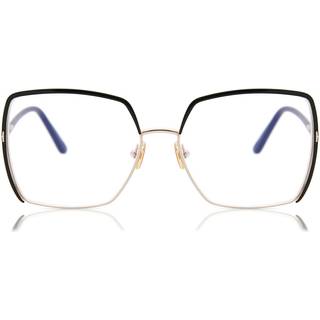 Tom Ford FT5668-B Blue-Light Block 001 57 Briller Kvinder Black - Shiny Black - 57mm