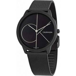 Calvin Klein Minimal Quartz Black Dial Milanese Stainless Steel Bracelet Mens Watch K3M5145X