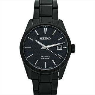 Seiko Presage Sharp Edge Series Automatic Black Dial Black PVD Silver Stainless Steel Men's Watch SPB229J1