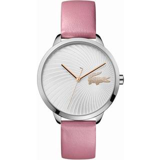 Lacoste 2001057 Lexi Stainless Steel Silver Radiating Dial Dusky Pink Leather Strap Watch - W8498