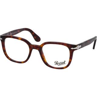 Persol Unisex PO3263V 95 Optiske stel Acetat Sort Transparent Firkantet Normal