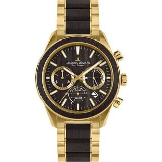 Jacques Lemans 1-2115L Eco Power Wood Herrenuhr 44mm 10ATM