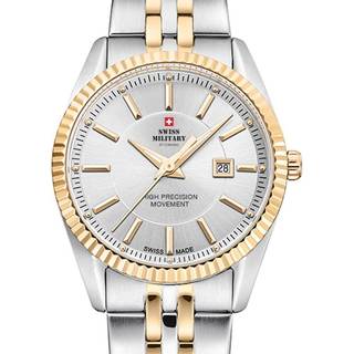 Swiss Military by Chrono SM34066.05 Chrono Sølvfarvet/Gul guldtonet stål Ø30 mm