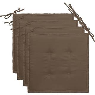 hynder til havestol 4 stk. 40x40x4 cm oxfordstof gråbrun